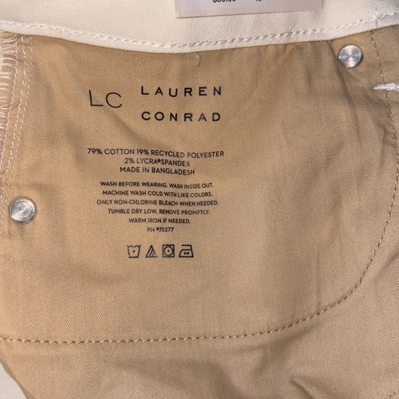 Lauren Conrad skinny ankle jeans  button front /distressed  stretch
Cream NWT 12 - Picture 12 of 12